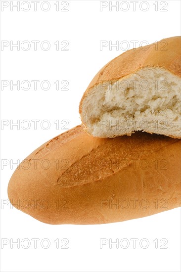 Wheat bread isolated on white background