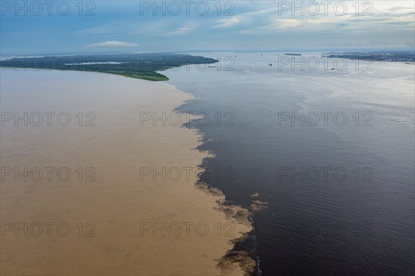 Confluence of the Rio Negro and the Amazon