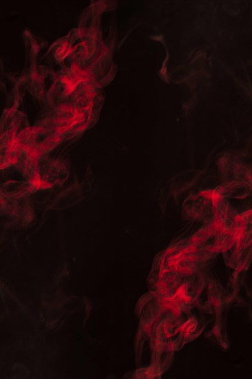 Thick twirling smoke pattern corner black background. Resolution and high quality beautiful photo