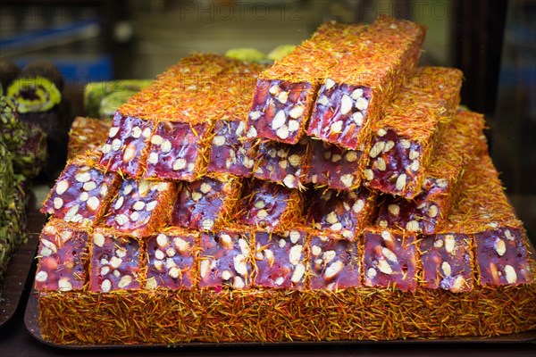 Load of traditional turkish delight rahat lokum