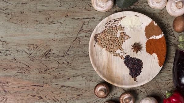 Top view food frame with copy space. Resolution and high quality beautiful photo