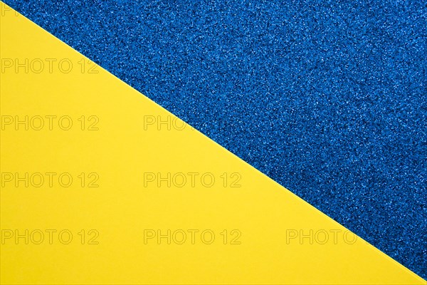 Elevated view dual colored background
