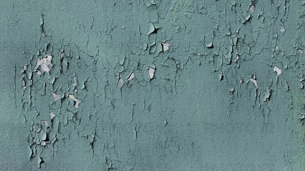 Old blue wall with fallen paint
