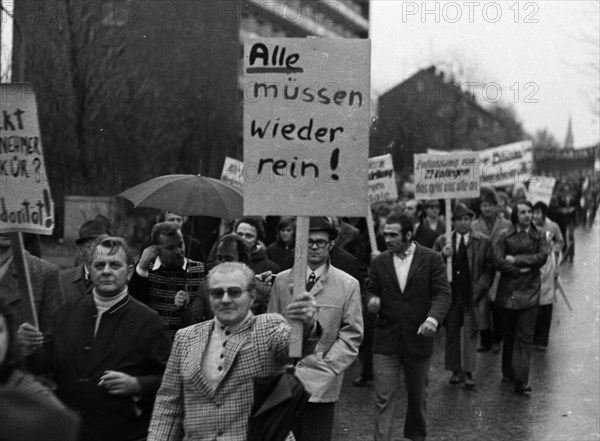 The dismissal of workers at the Mannesmann factory after a spontaneous strike not led by the union provoked protests by Mannesmann workers in Duisburg and other locations on 7 November 1973 and solida...