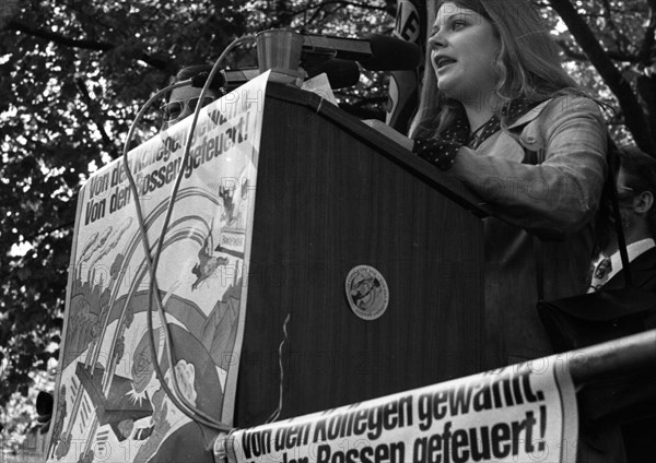 A demonstration initiated by the German Federation of Trade Unions