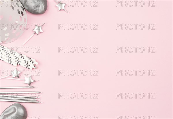Birthday elements with copy space