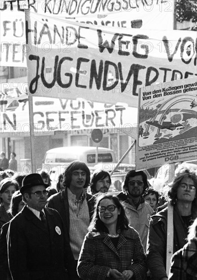 A demonstration initiated by the German Federation of Trade Unions