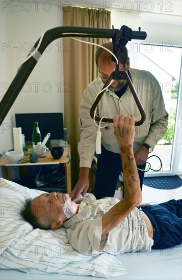 The Mother Theresa Hospice offers its guests a dignified home in a new friendly ambience for patients in their last phase of life. This patient with carcinoma of the floor of the mouth caused by smoki...