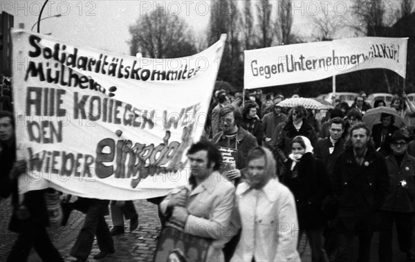 The dismissal of workers at the Mannesmann factory after a spontaneous strike not led by the union provoked protests by Mannesmann workers in Duisburg and other locations on 7 November 1973 and solida...