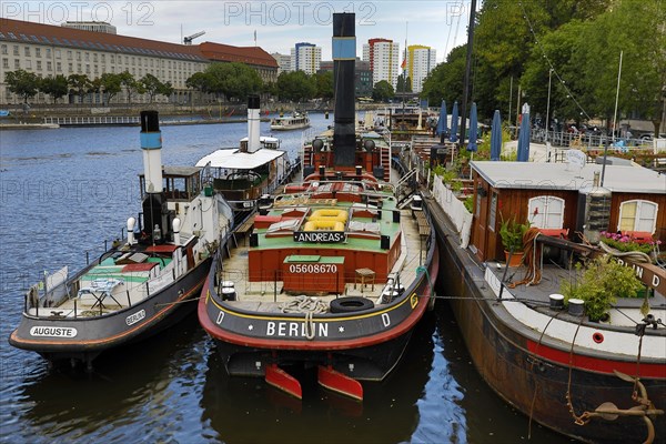 Historic harbour with museum ships