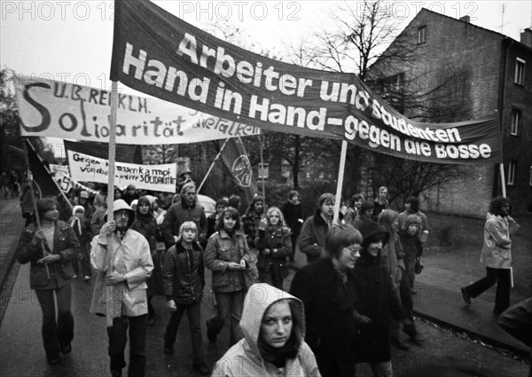 The dismissal of workers at the Mannesmann factory after a spontaneous strike not led by the union provoked protests by Mannesmann workers in Duisburg and other locations on 7 November 1973 and solida...