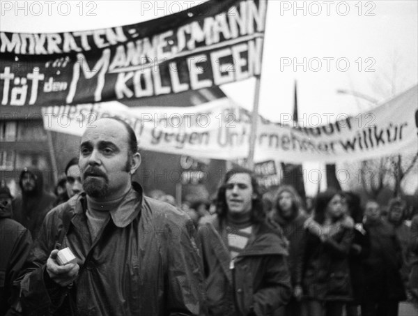 The dismissal of workers at the Mannesmann factory after a spontaneous strike not led by the union provoked protests by Mannesmann workers in Duisburg and other locations on 7 November 1973 and solida...