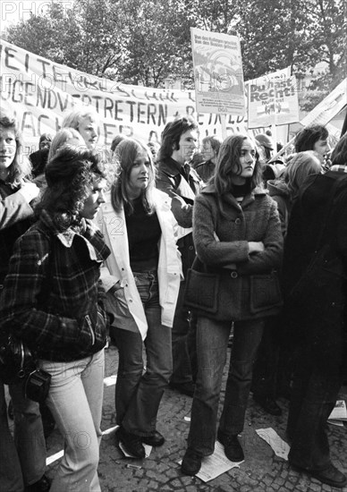 A demonstration initiated by the German Federation of Trade Unions