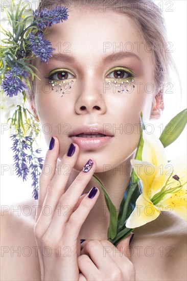 Beautiful girl with art make-up