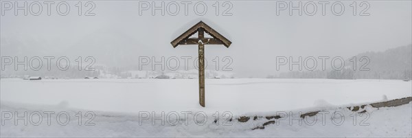 Field cross with Christ figure