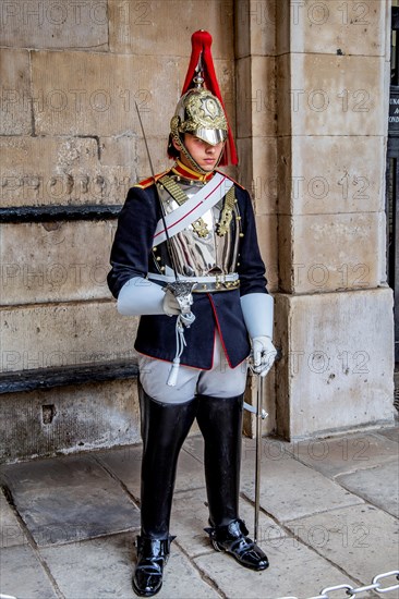 Guard soldier of the Royal Horse Guards in Whitehall