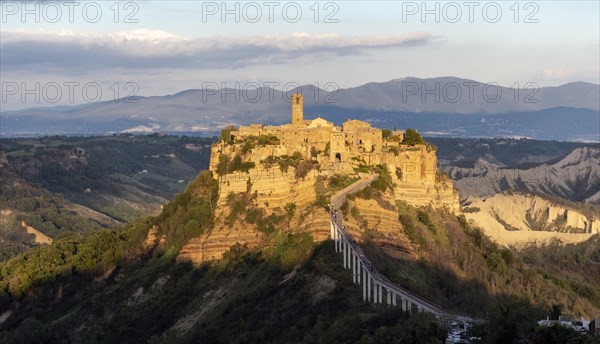 View of old hill-top town of Civita di Bagnoregio