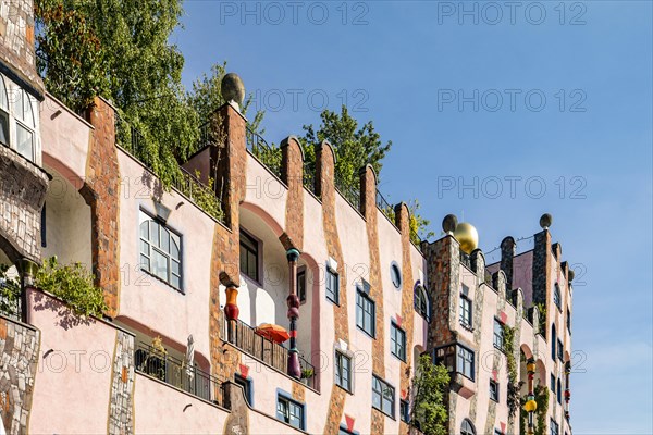 Facade of the architectural work of art Gruene Zitadelle