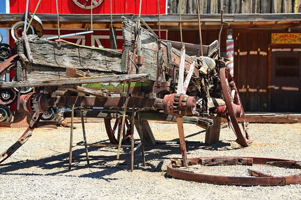 Western town in Seligman on historic Route 66 in the Wild West. Seligman