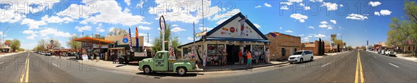 Western town in Seligman on historic Route 66 in the Wild West. Seligman