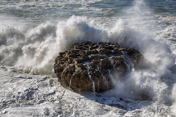 Rock in the surf