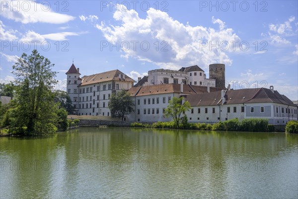View over pond to castle