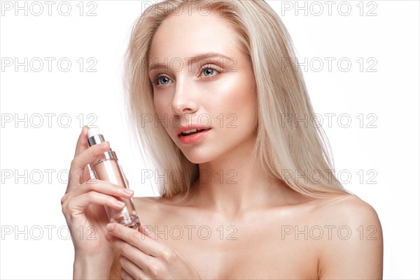 Beautiful young girl with a light natural make-up