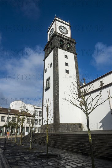 Sao Sabastiao church in the historic town of Ponta Delgada