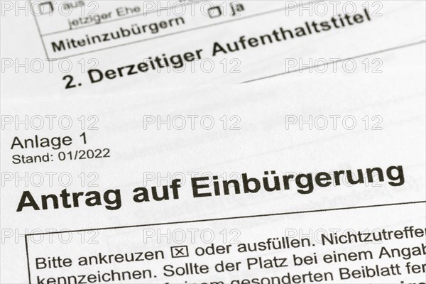 Application for naturalisation