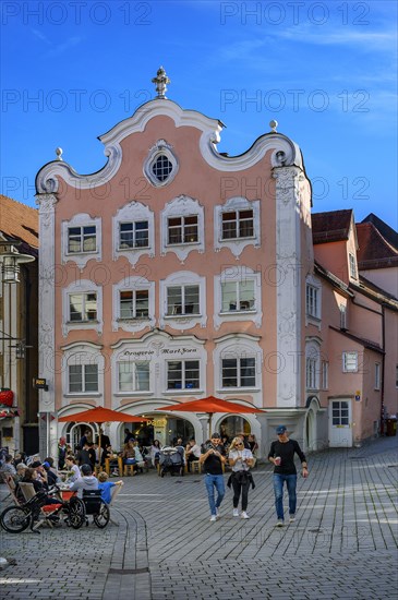 Listed rococo facade in pink