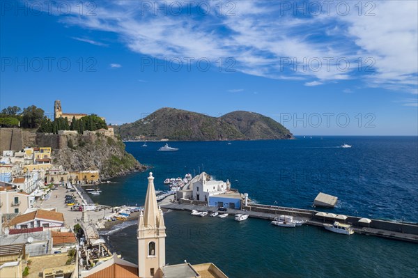 High Angle View Of Lipari Town