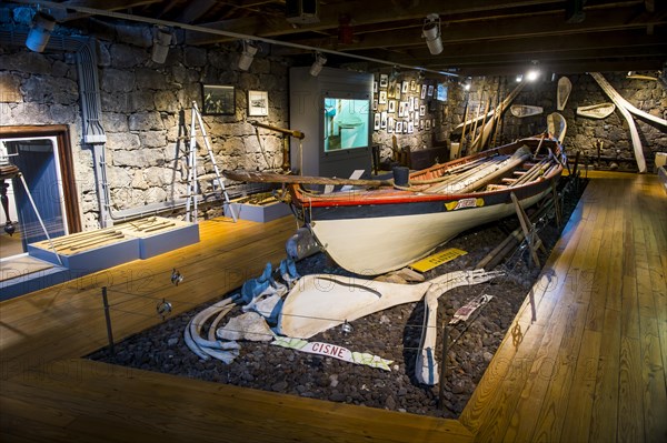Old whaling equipment in the whaling museum of Lajes