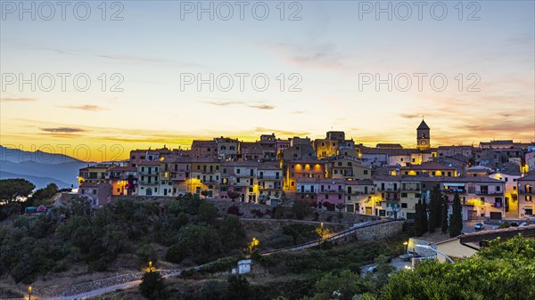 Evening mood over the idyllic mountain village of Capoliveri