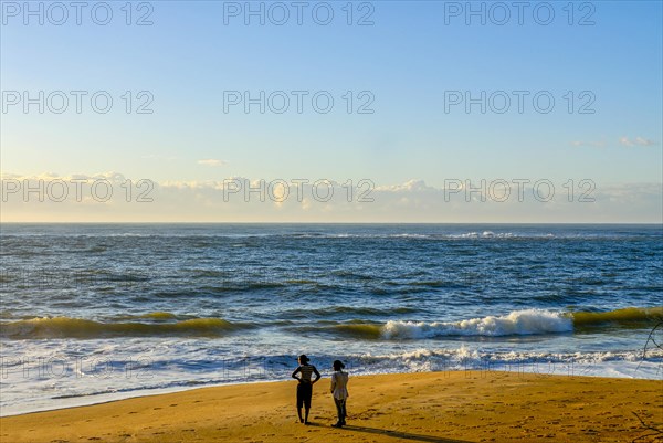 Long sandy beach in Manakara on the east coast of Madagascar