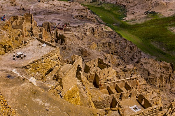 Collapsed houses in the kingdom of Guge