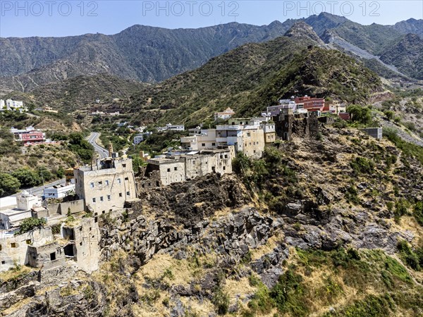 Village on a rock edge