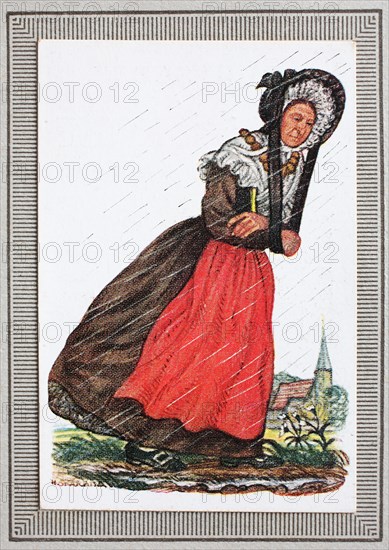 Traditional costumes in Germany in the 19th century