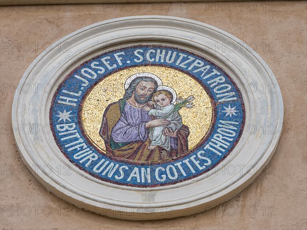 Detail on the church front of Tanzenberg Castle