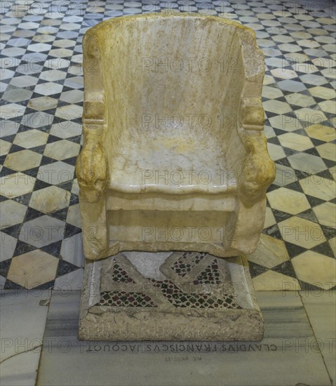 Bishop's chair of St. Gregory in the Chiesa di San Gregorio al Celio