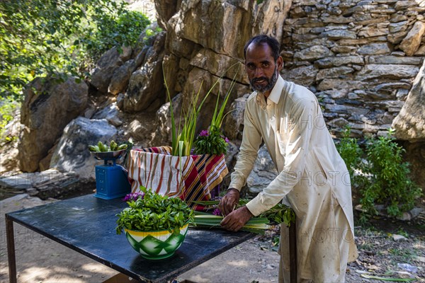 Man selling flowers