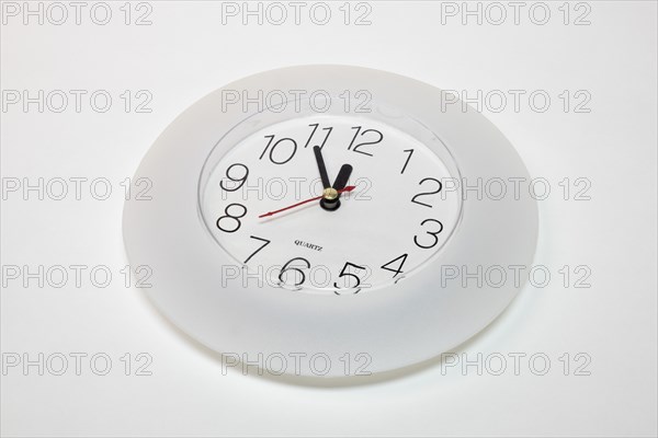 Wall clock shows 5 to 12