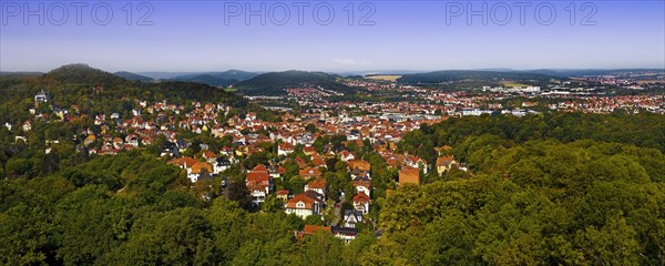 Panoramic view of Eisenach from the Goepelskuppe