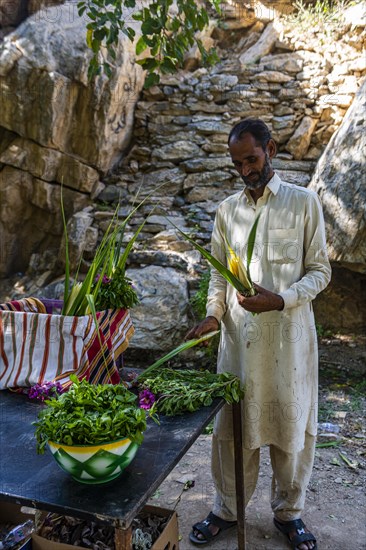 Man selling flowers