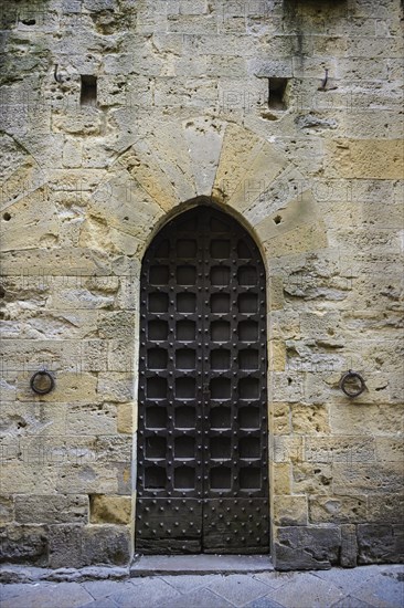 Doorway along cobbled street