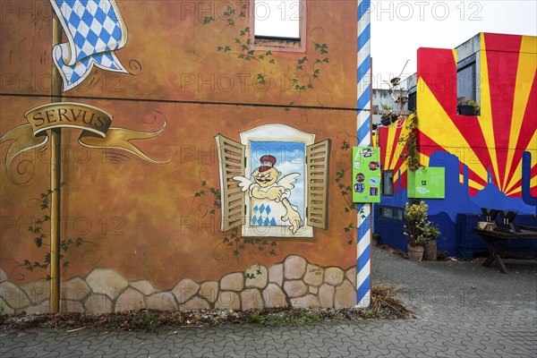 Wall painting in the former Olympic Village
