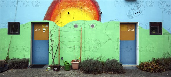 Wall painting in the former Olympic Village