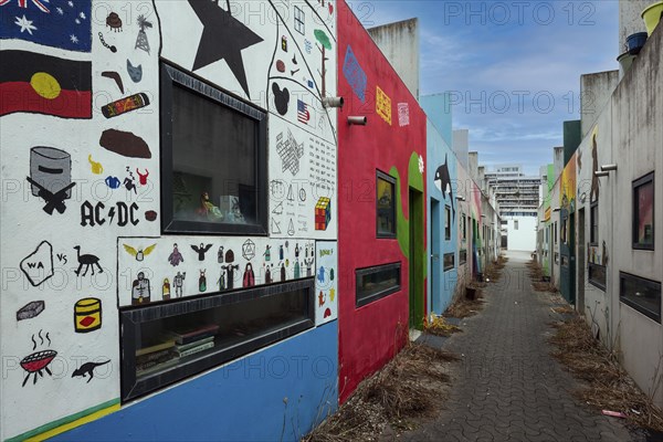 Wall painting in the former Olympic Village