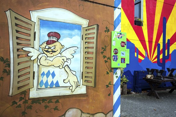 Wall painting in the former Olympic Village