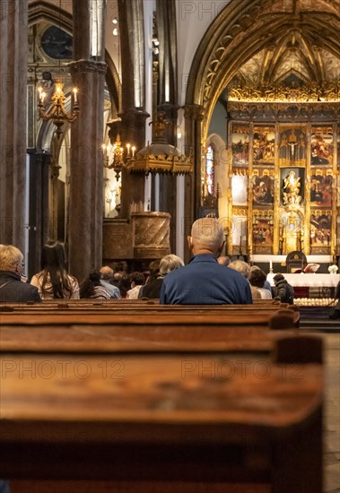Worshippers in the church