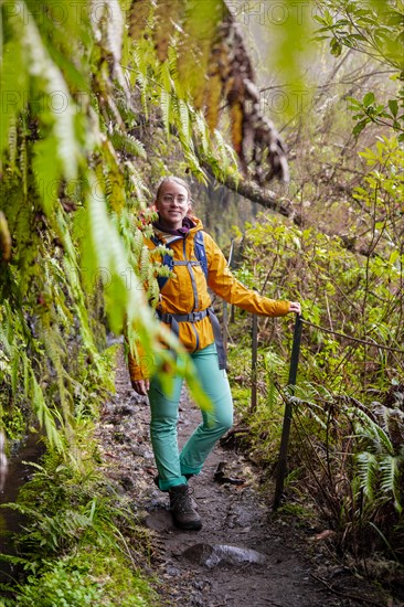 Hiker on a Levada